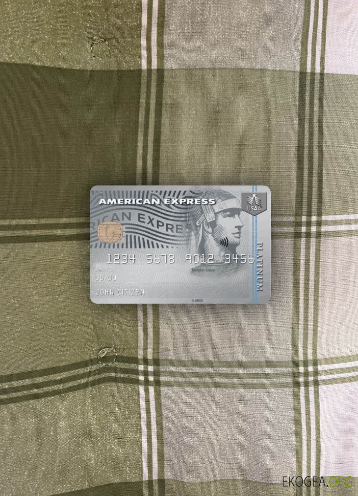 USA USAA banque AMEX platine carte photolook avant